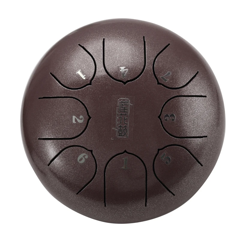 8'' Alloy Steel Tongue Drum 8 Notes Major Scale Handpan Hand Tankdrum Drum Music Instruments for Meditation Yoga