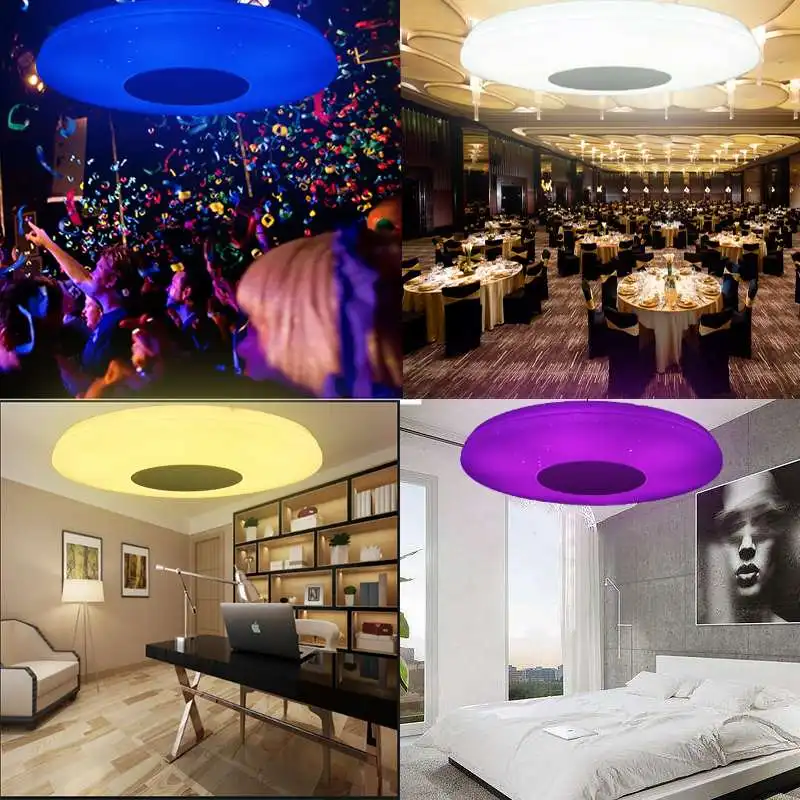 Modern 48W 108 Led ceiling Light RGB Dimmable APP remote control Bluetoot h Music ceiling lamp living room/bedroom AC220V