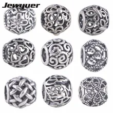 Аутентичные 925 пробы серебряные ажурные бусины-бабочки и цветы подходят для браслета ювелирные украшения DIY подарок оптом BE074