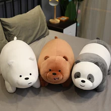 Jouets en peluche We nu, ours en peluche, Super mignon, Figure de dessin animé, oreiller en peluche doux et mignon, cadeau d'anniversaire pour enfants