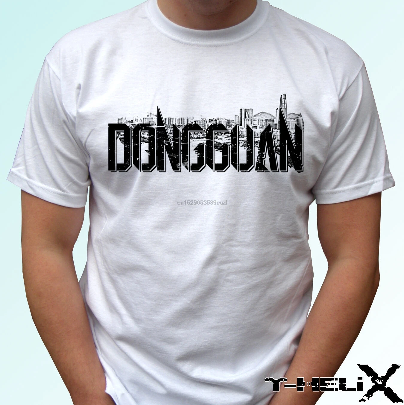 Dongguan - White T Shirt Top Flag China Design Mens Womens Kids Baby |