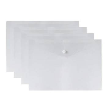 

30pcs A4 Transparent PP File Folders Binder Bill Envelope Storage Bag School Student Test Paper Holder