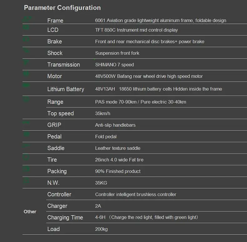 Clearance Big Fat 4.0 Tires Off Road Electric Bike 2 Wheel Electric Bicycle 500W 48V Portable Folding Electric Snow Scooter For Adult 21