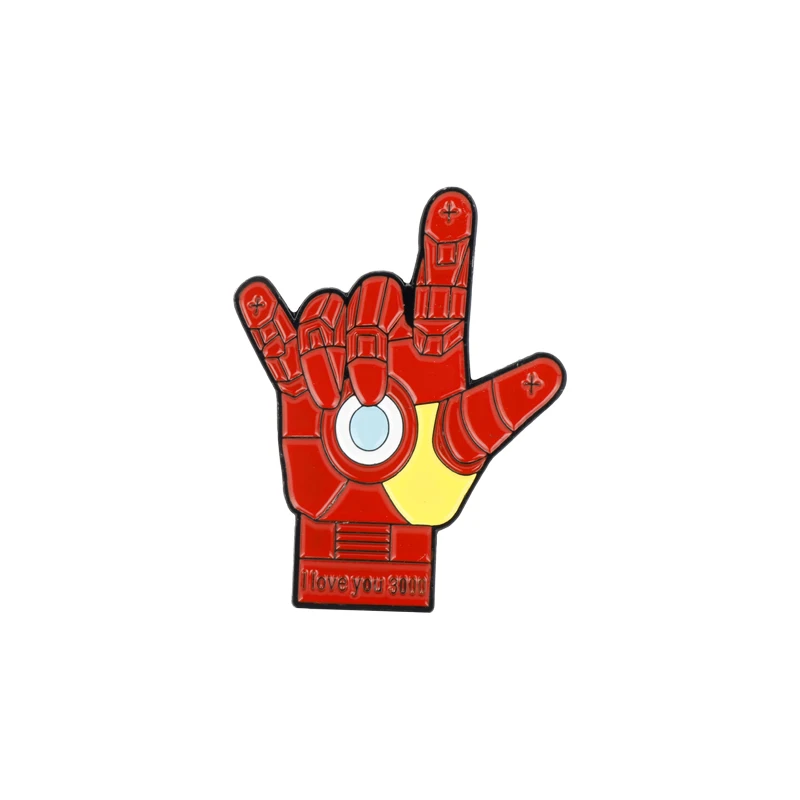 Мстители Капитан Америка Тор Броши комиксы Marvel Железный человек Тони Старк я люблю тебя 3000 эмаль значок для женщин и мужчин нагрудные булавки