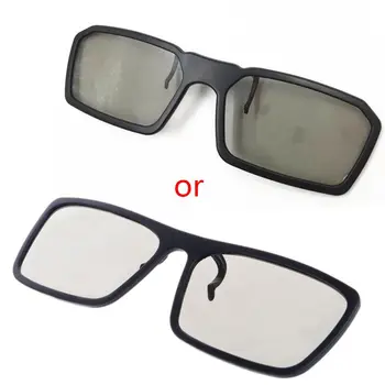 

Clip-On Type Circular Passive Polarized 3D Glasses For TV Real 3D Cinema 0.22mm H55F