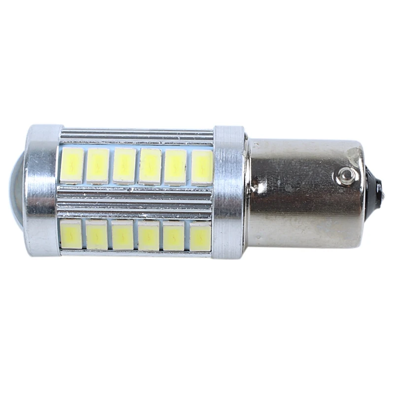 2x12V BA15S P21W 1156 светодиодный обратный светильник белый шарик 33 SMD 5630 5730|Светодиодные