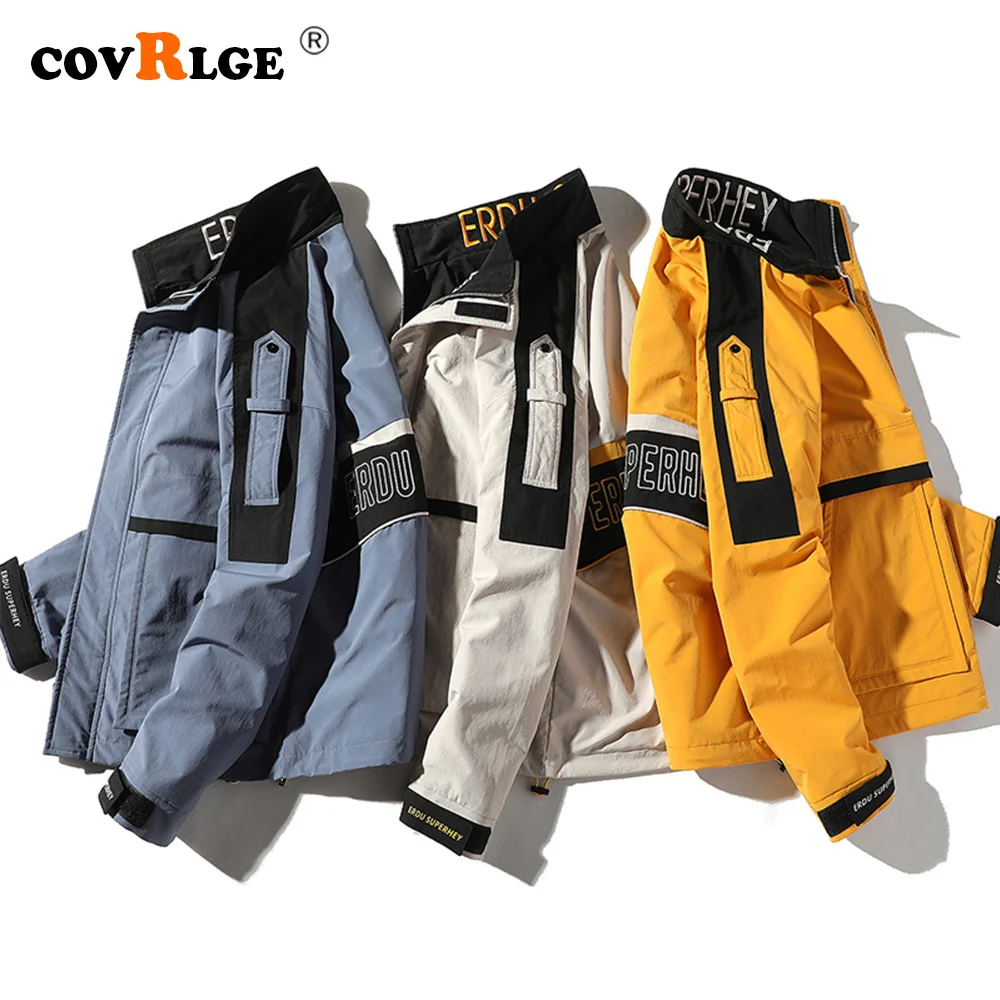 Jacket Men Autumn New Casual Letter Embroidery Ins Tide Brand Loose Jacket Camouflage Men's Jacket Stitching Men's Jacket MWJ196