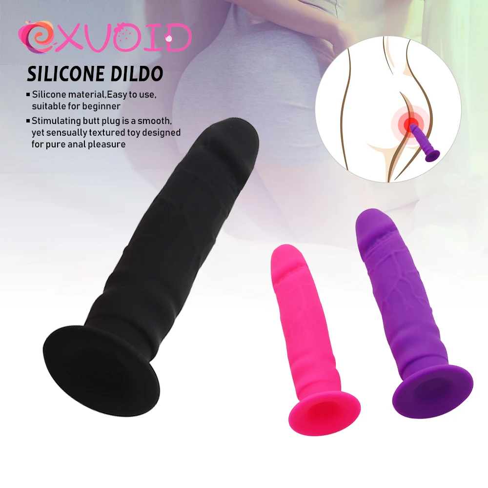 Exvoid Dildo Penis Voor Vrouwen Lesbische Zuignap Grote Pik Volwassen Producten Vagina G-Spot Massage Sex Toys Voor volwassenen Anaal Plug _