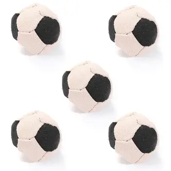 

5Pcs Funny Canvas Soccer Balls Cat Scratching Toy Teeth Cleaning Chew Pet Supply K1MF