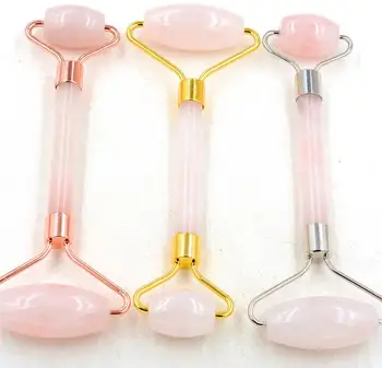 

KCONYD Natural Rose quartz-Straight hand-Zinc alloy stents Nice Quality