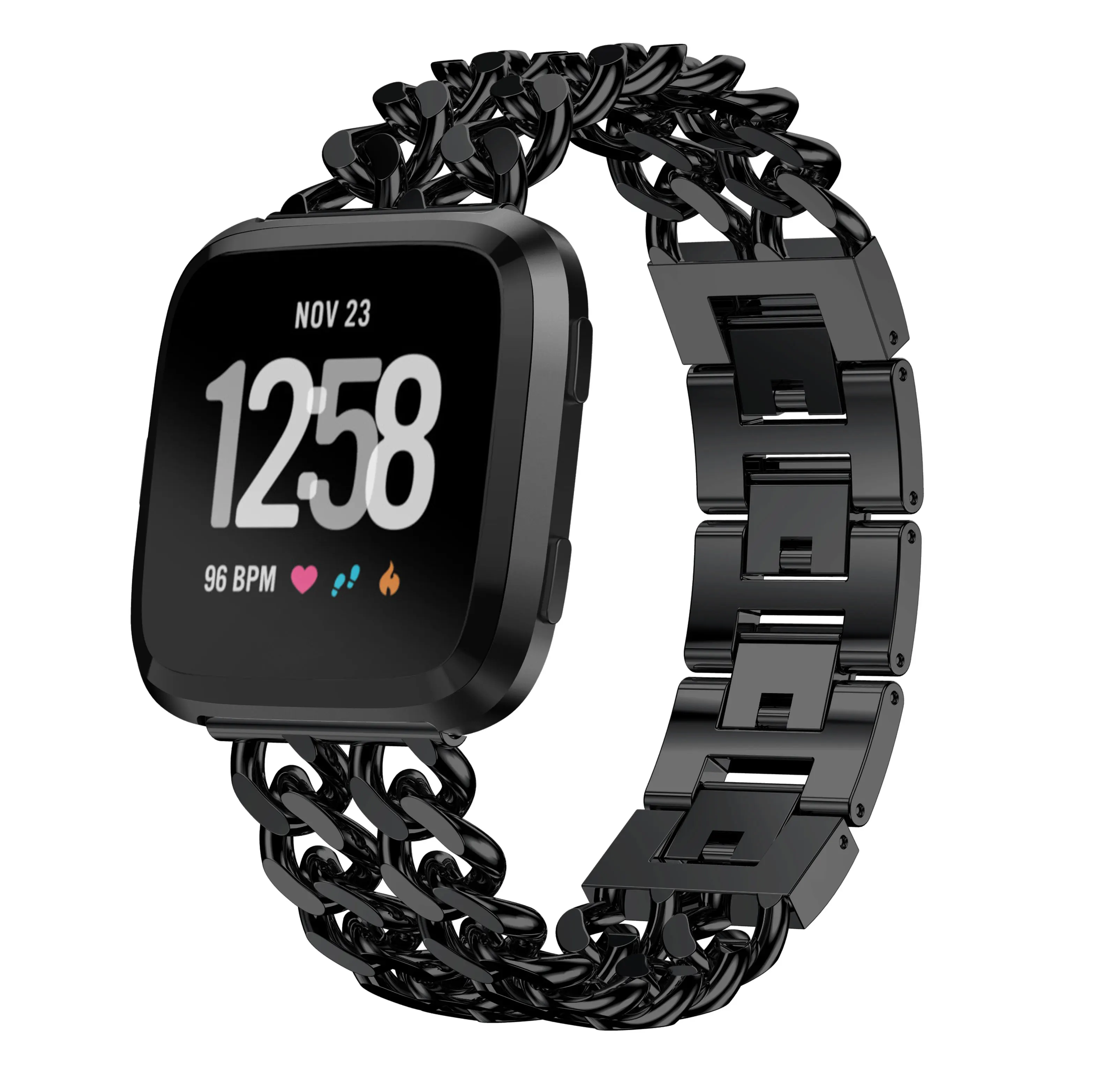 

Yayuu Smart WatchBand Double denim chain alloy Strap For Fitbit Blzae/Versa 1/2/charge 3/Samsung Gear S3 Classic/Frontier/Garmin