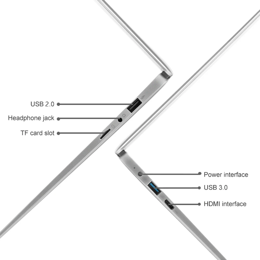 Ordenador portátil de 13,3 pulgadas para estudiantes, Notebook con Windows 10 Pro, 6GB, LP, DDR4, 128GB, 256GB, tarjeta SSD, Intel N3350, barato - Imagen 2