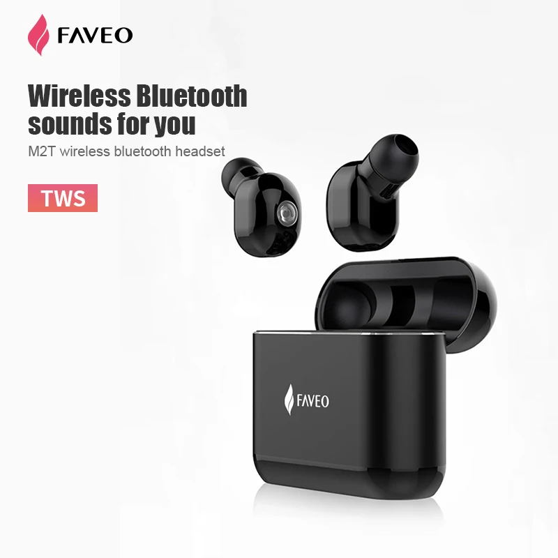 FAVEO M2T-TWS беспроводная гарнитура V5.0 с одним щелчком голосового ассистента bluetooth