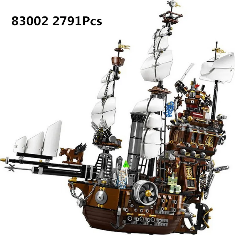 16002 серия фильмов Пираты Карибский пиратский корабль металлическая борода морская корова строительные наборы блоки кирпичи игрушки Совместимые 70810
