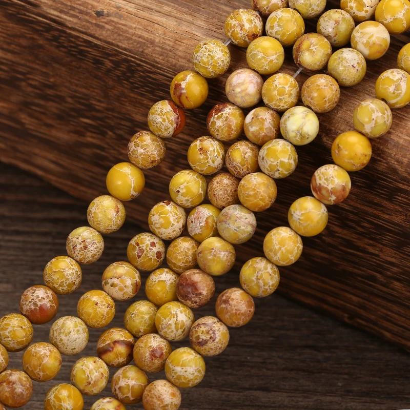 Natural Stone Beads Sediment Round Loose For Jewelry Making 15.5" Pick Size 4 6 8 10 12mm Bead DIY | Украшения и аксессуары