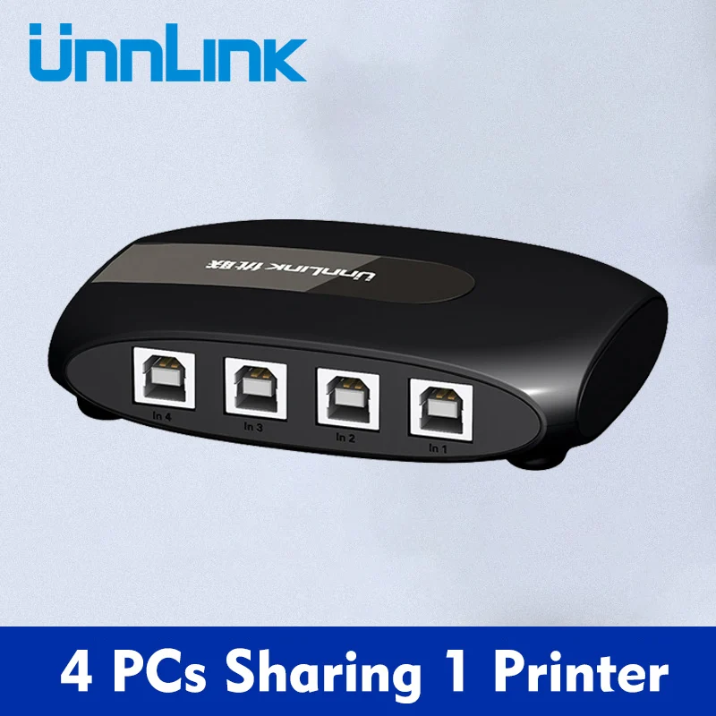 Unnlink-interruptor USB 2,0, interruptor para compartir ordenador o portátil, 1 Impresora PC, 4 o 2 uds.