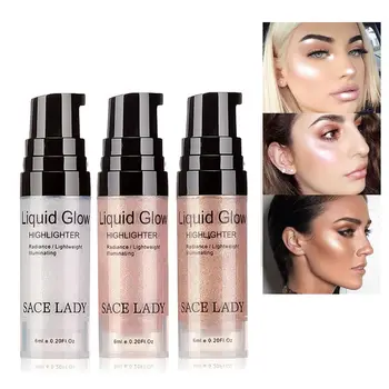 

SACE LADY 3 Color Shimmer maquiagem Liquid Highlighter Contour Cream for Face Eye Glitter Bronzer Highlight Makeup