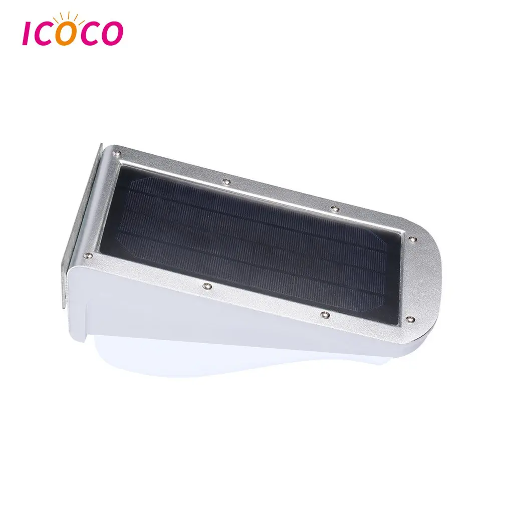 ICOCO 3W 38 Светодиодный Солнечный свет датчик человеческого тела садовые настенные светильники, декор дома наружное водонепроницаемое освещение лампой на солнечной батарее - Испускаемый цвет: 01