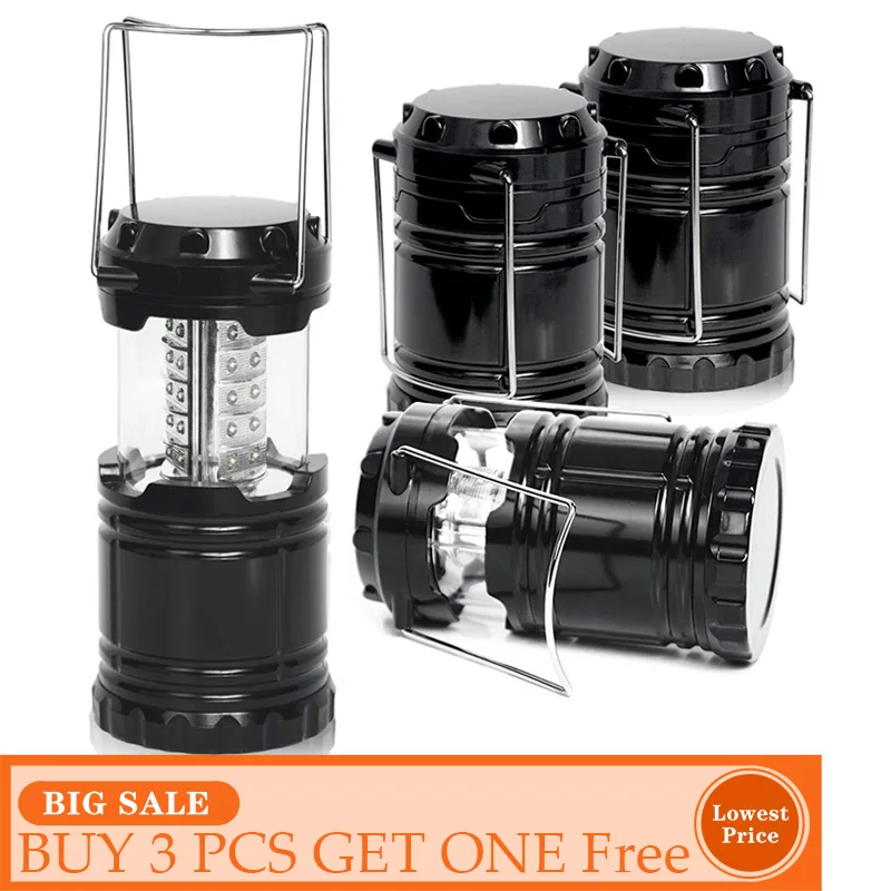

30 LED Camping Lantern Portable Bright Outdoor Emergency Light Collapsible LED Hanging Tent Lamp Water Resistant Camping Light