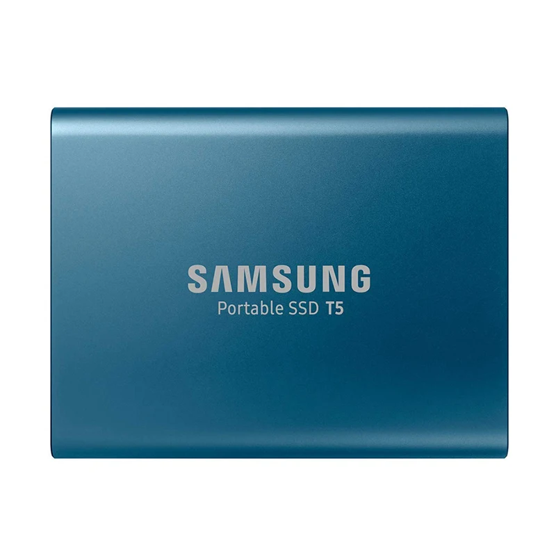 Синий Samsung T5 SSD 250 ГБ 500 1 ТБ USB 3,1 Внешние накопители Gen2 и обратная совместимость с USB для ноутбука Портативный синий samsung - Цвет: Синий