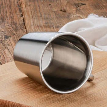 

New 340 Ml Stainless Steel Copper Plated Coffee Cup Double Layers 304 High Temperature Resistance Milk Tea Mug Gold