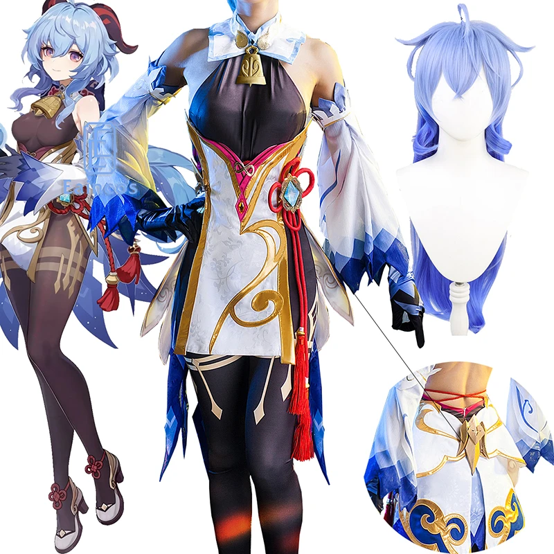 Genshin Ganyuコスプレ衣装ゲームgenshin衝撃セクシーな女性アニメドレスカーニバルハロウィン制服の衣装フルセット Game Costumes Aliexpress
