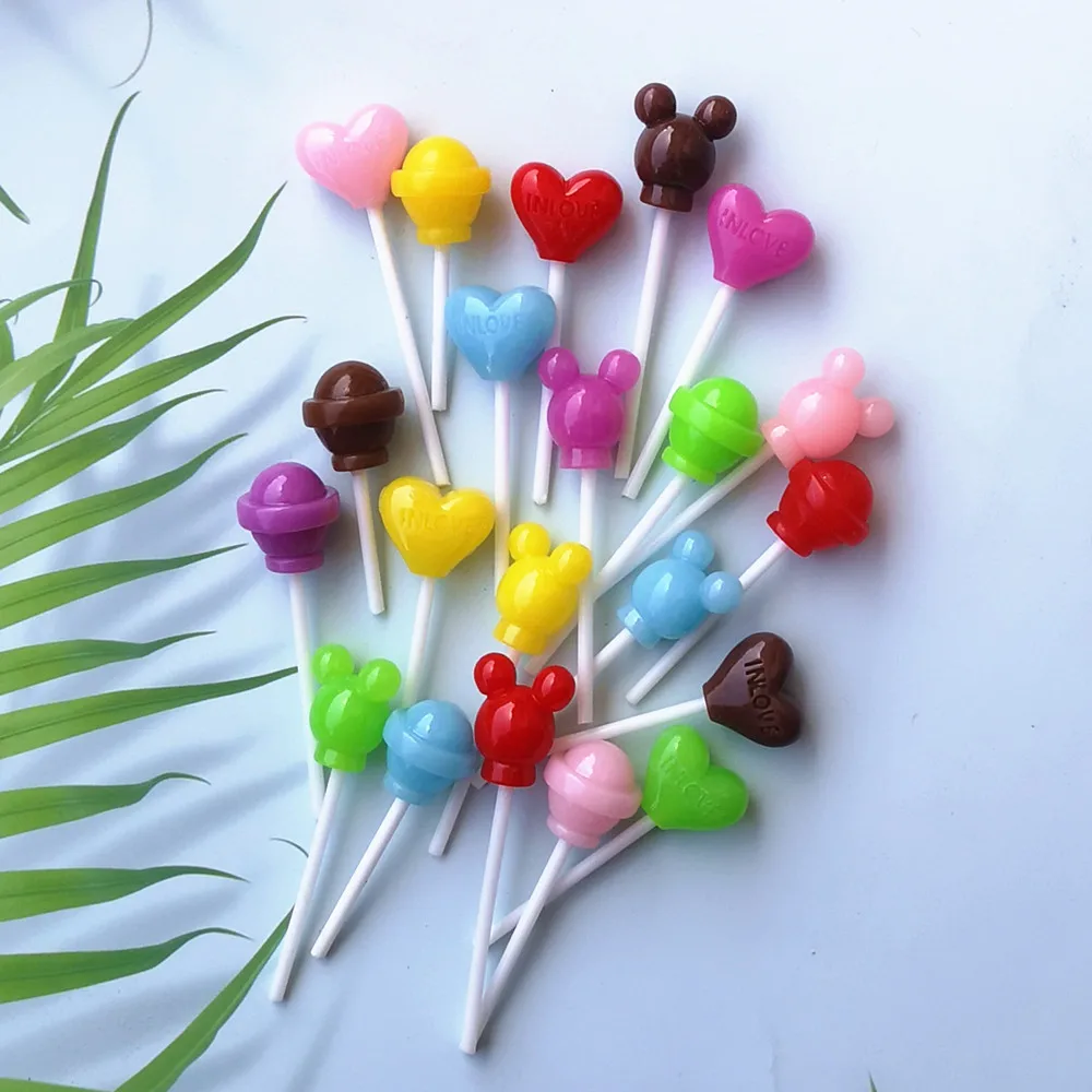 10 Piece set of Fake mini lollipops, Assorted Lollipop, Fake candy