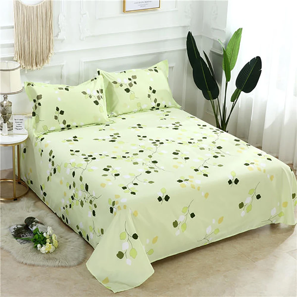 Cotton Textile Sheets Bedding One Piece Simple Fashion Print Comfortable Natural Suitable For Adult Students And Children