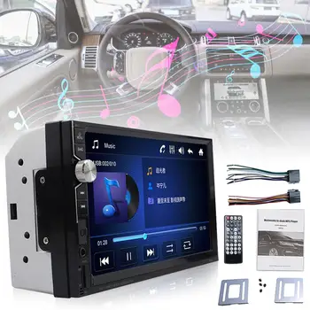 

Bluetooth Double Din In-Dash MP4 Player 7" Touch Screen FM Radio Receiver Support TF/USB