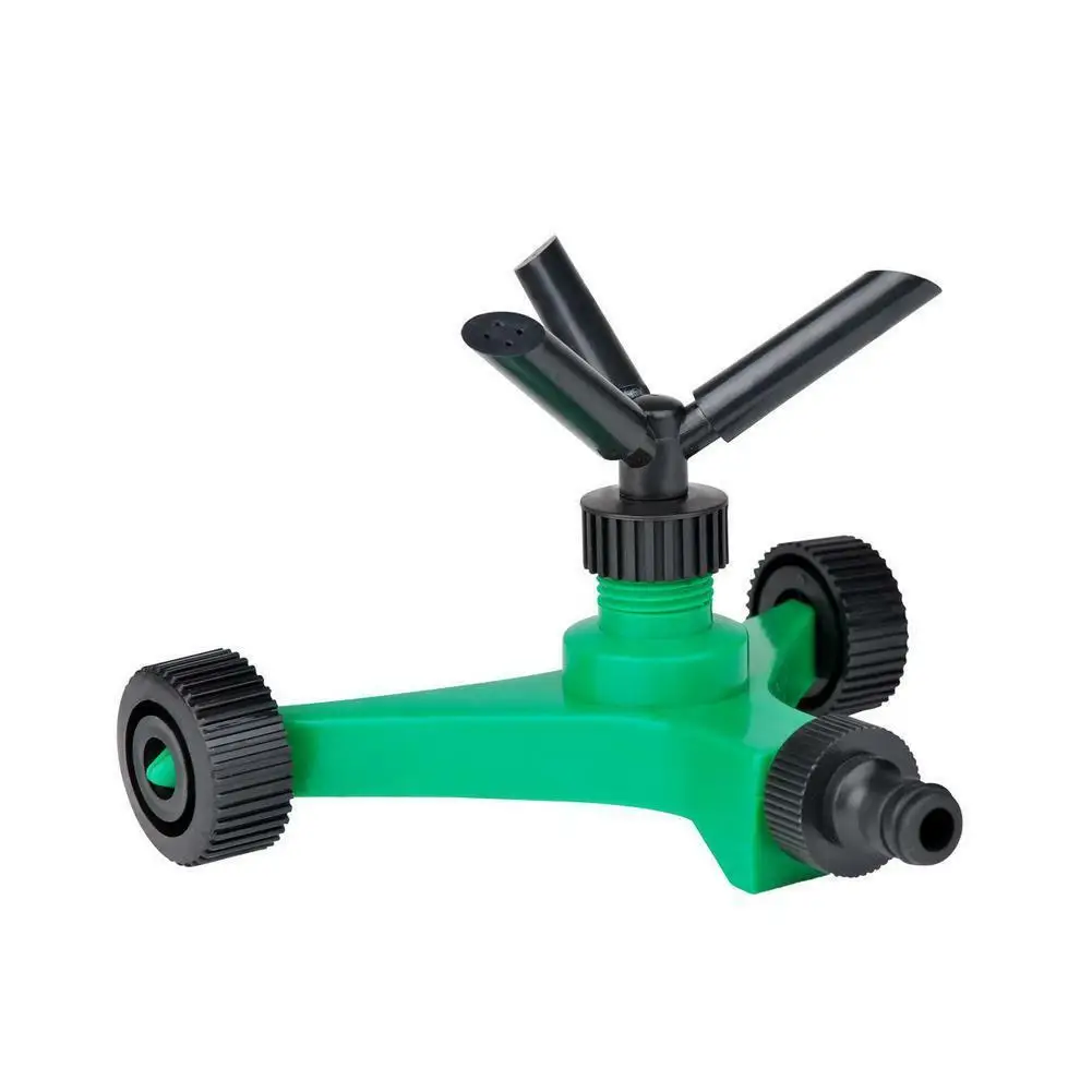 Three-fork Rotary Sprinkler With Wheels Watering Tri-outlet Rotating Sprinklers Garden High Quality | Дом и сад