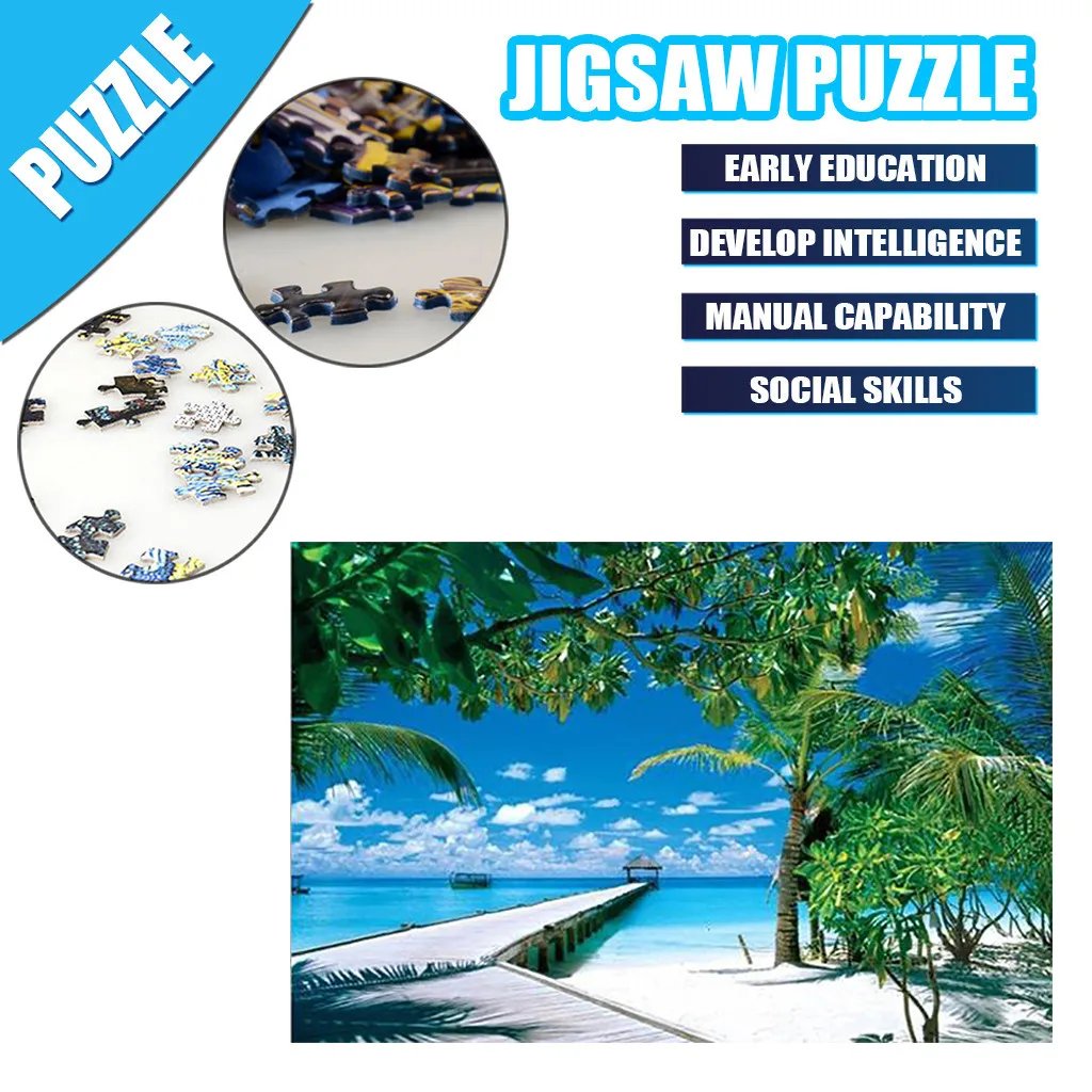 

Adult Children Puzzle Holiday Gift Puzzle Toy 1000PC Puzzle Landscape Patte Jigsaw Puzzle Toys Educational Toys For Kids Adulto