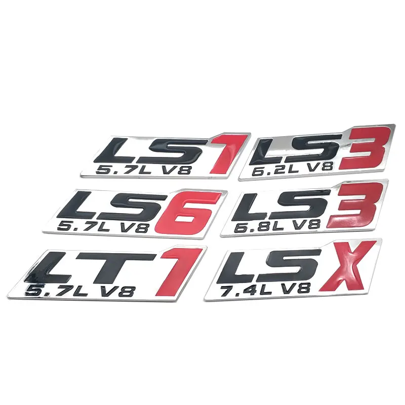 Металлическая хромированная LS3 6.2L V8 6.8L LSX 7.4L LS1 5.7L LS6 LT1 Логотип Знак двигателя