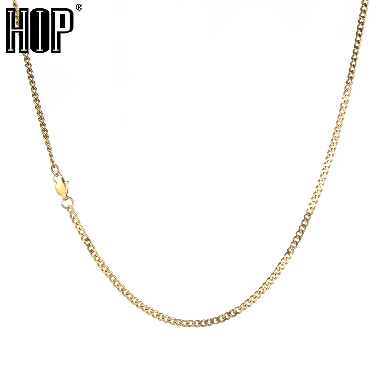Hip Hop 3MM Necklace Stainless Steel Chain Necklaces on The Neck Gift for Women Men Fashion Jewelry | Украшения и аксессуары