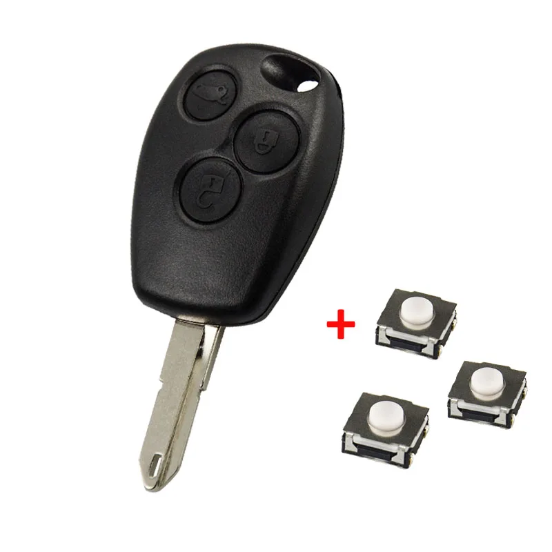 OkeyTech 2/3 Автомобильный ключ с кнопкой оболочки для Renault Duster Megane Clio Modus Espace Laguna Logan Sandero Fob чехол NE73 Blade - Цвет: 3A
