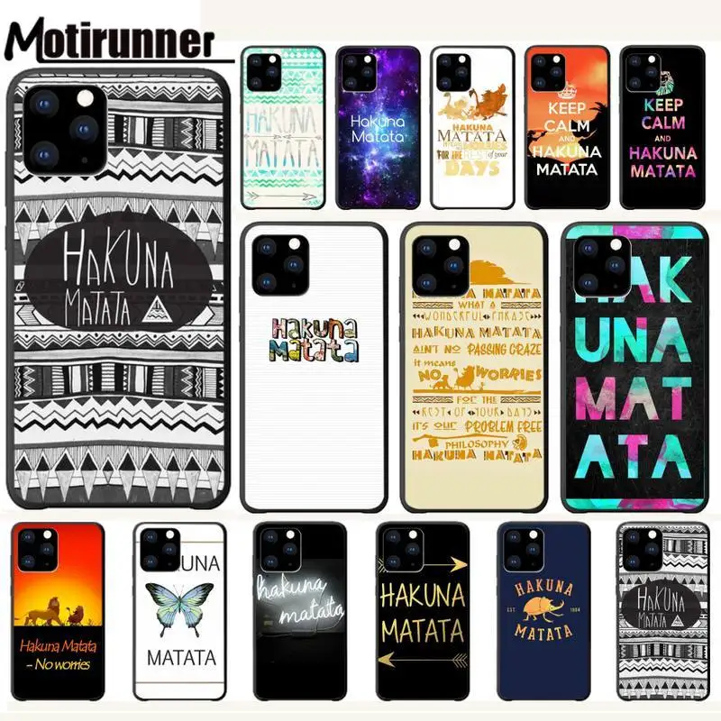 Роскошный чехол для телефона Hakuna Matata The Lion King Iphone 5s Se 2020 6 6s 7 8 Plus X Xs Max Xr 11 Pro |