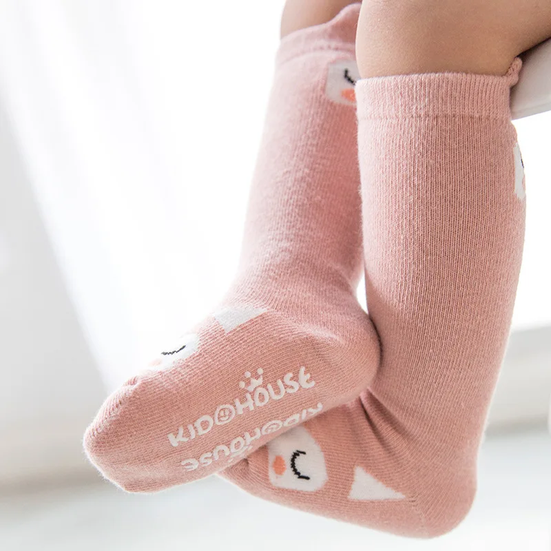 19 милые детские носки без пятки из чесаного хлопка в Корейском стиле на осень и зиму, модные носки для малышей, детские носки для 0, 1, 3 лет