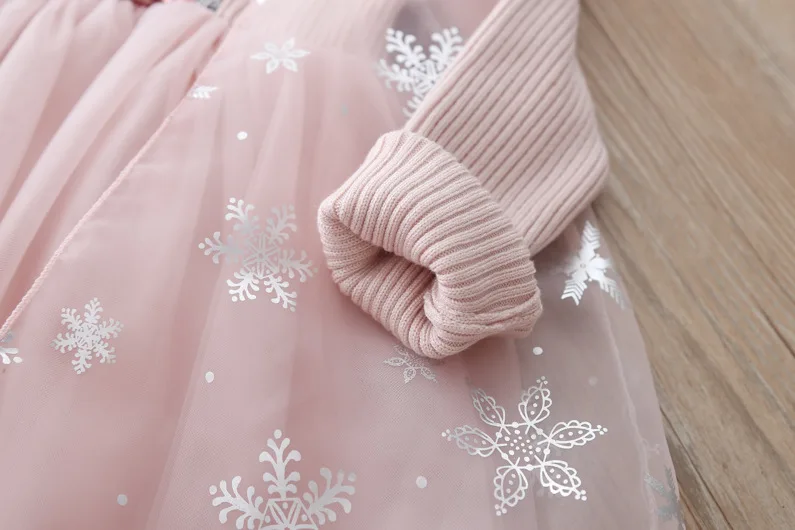 Платье принцессы для девочек, вязаные платья-свитера, рождественское платье из тюля с блестками, Европейский костюм принцессы для девочек, одежда на День Благодарения