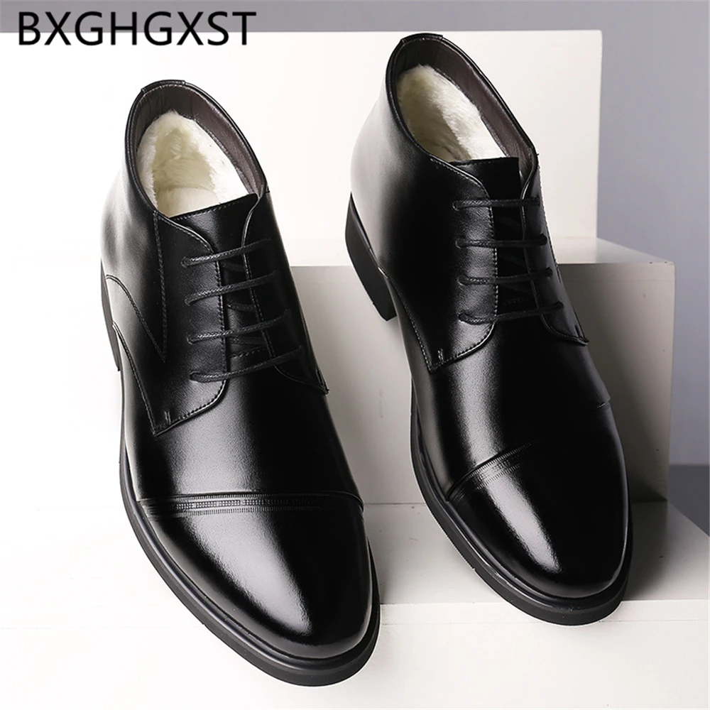 mens casual dress boots black