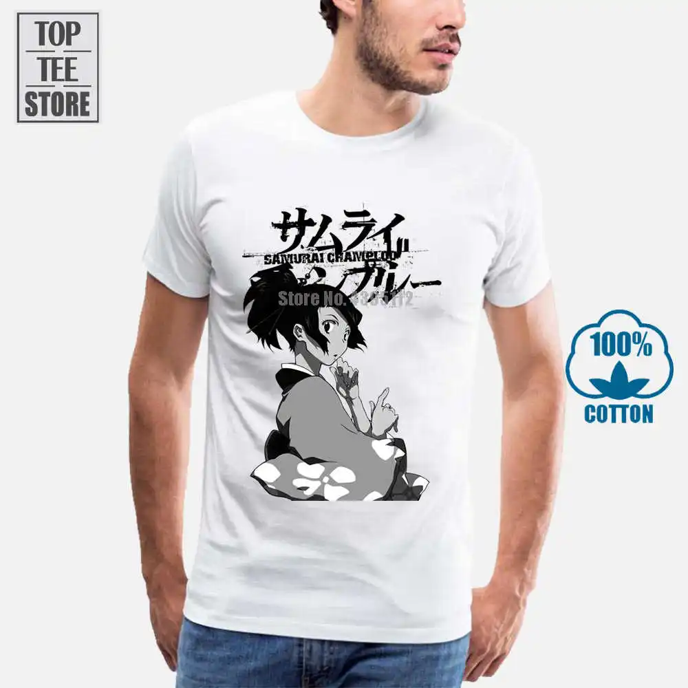 Samurai Champloo Sara Anime Manga S 6Xl Tall Sizes T Shirt 100% Cotton Short Sleeve O-Neck Tops Tee | Мужская одежда