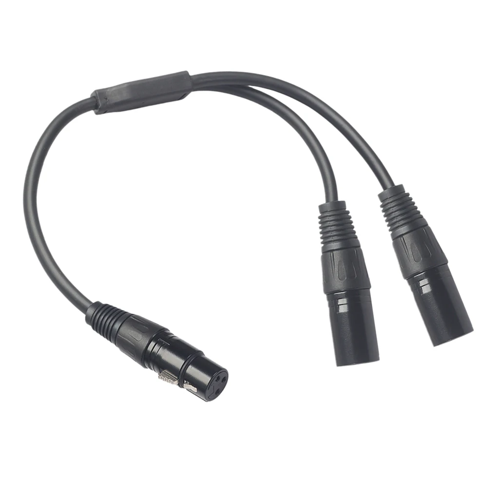 XLR 3 контактный 1 с разъемом папа на 2 портный Dual голени Гнездовой разъем Jack plitter