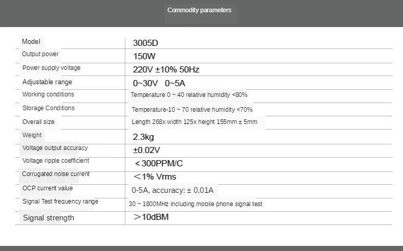 Yihua 150 w 3005d 5a 30 v