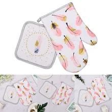 Прихватки для кастрюль для выпечки перчатки для приготовления пищи защитные барбекю дома Кухня Термостойкие анти ожоги моющиеся прихватки