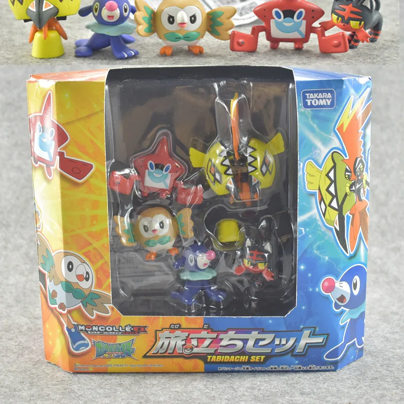 5 шт./компл. TAKARA TOMY EMC Rowlet popplio Litten Tapu Koko экшн фигурка игрушка для детей|Игровые