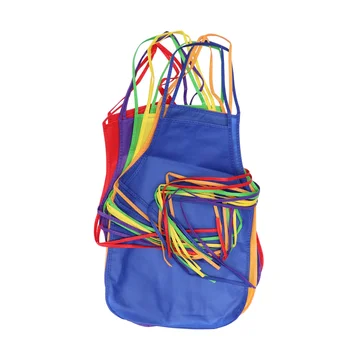 

24 pcs Kids Aprons Colored Artists Disposable Non-woven Painting Aprons Fabric Apron for Community Event Kitchen