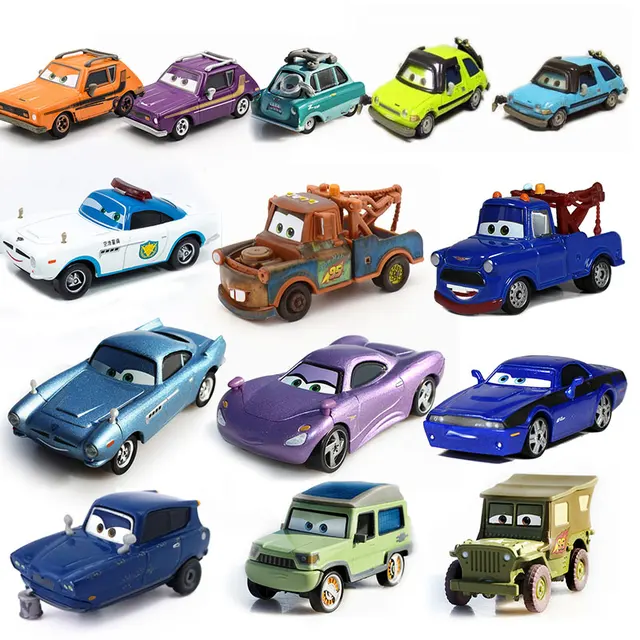 Genuine Cars2 Finn Mcmissile Holley Badass Doc.z Car model Anime Movie Characters Model Alloy Metal Diecast Vehicle Toy for Boys 1