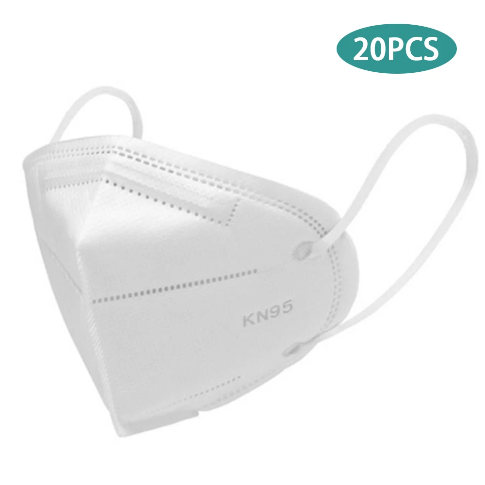 

20 PCS KN95 Mask Bacteria Proof Anti Infection Safety Air Filter Mask Face Dust-proof Anti-fog Mask Features as N95 FFP2