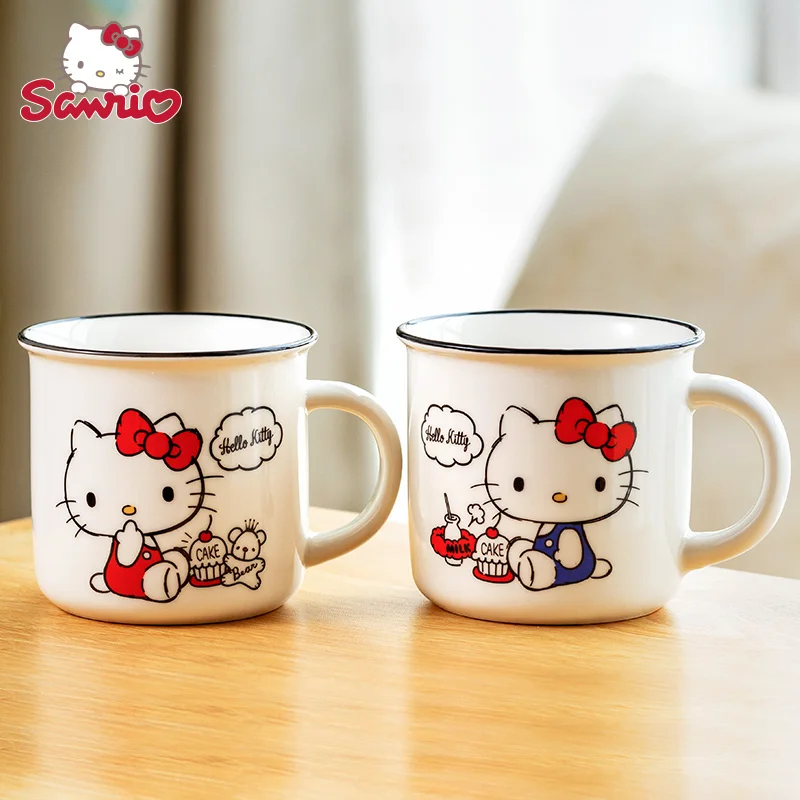 400 мл мультяшная кружка HelloKitty Большая керамическая фарфоровая дорожная для