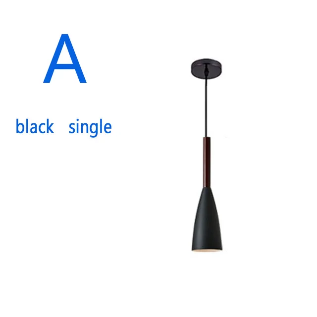Nordic Pendant Lights Modern Hanging Lamps Minimalist Simple Light Multicolor Lamp 3 Heads for Kitchen Dining Room coffee bar black