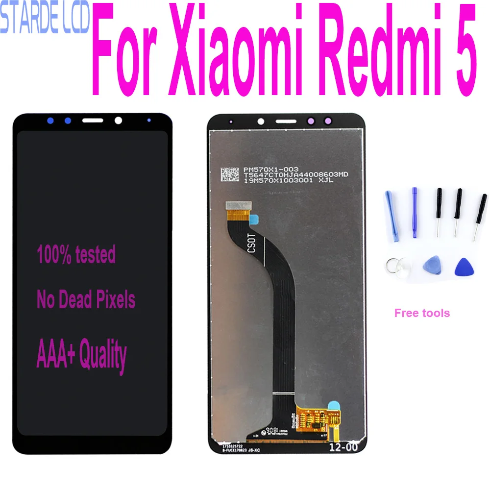 

Original 5.7 inch LCD Display For Xiaomi Redmi 5 Touch Screen Digitizer Assembly Replacement With Frame Repair Spare Parts