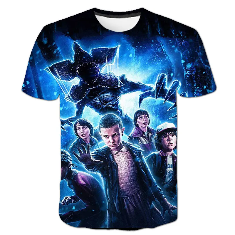 Stranger Things season 3 T Shirt Girl Upside Down Tshirt Eleven Girls Graphic Grunge T-shirt Teen Tee Shirts Children Clothing